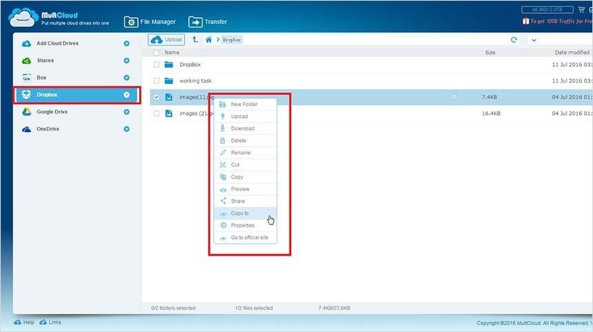 Features of MultCloud