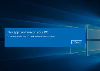 This app can’t run on your PC