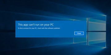 This app can’t run on your PC