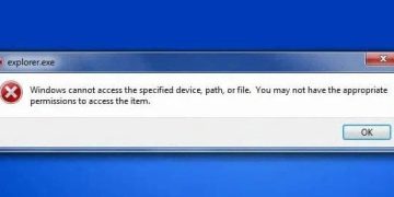 Windows cannot access the specified path