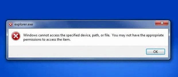 Windows cannot access the specified path